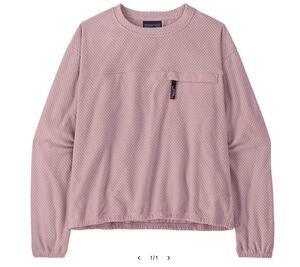 PATAGONIA Women's Textured Fleece Crewneck - Quiet Violet Size Small
